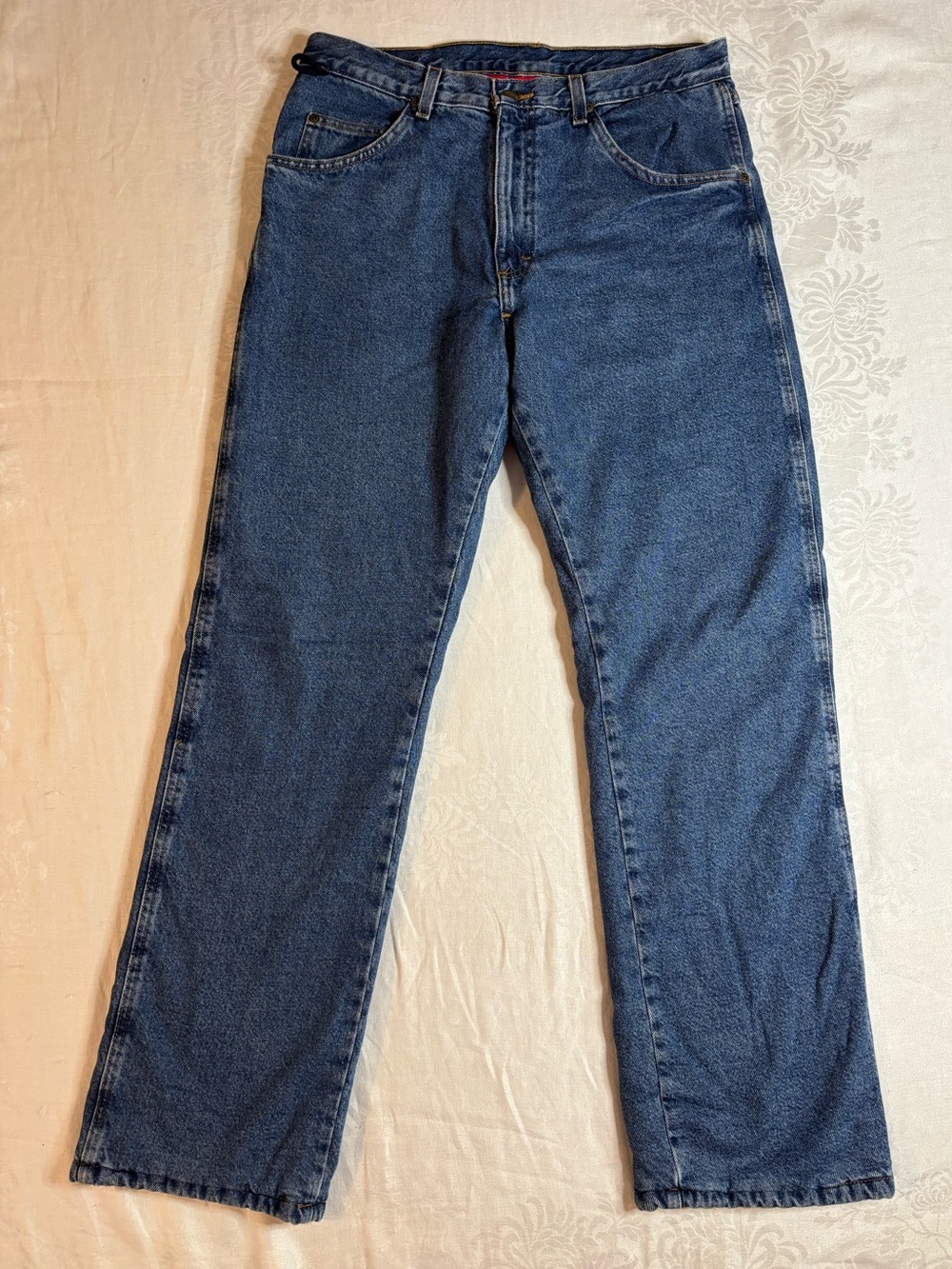 Wrangler Rugged Wear Thermal Lined Jeans Vintage Insulated Workwear Western